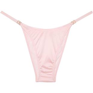 3件248|维密后腰镂空性感光滑巴西式丁字裤内裤女26