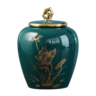 茶叶罐陶瓷精品高档茶罐大号储存罐密封防潮空罐普洱茶叶包装礼盒