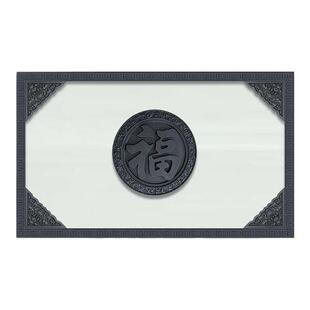 1m圆形大福字树脂浮雕影壁墙装饰中式影背墙壁画庭院复古装饰挂件