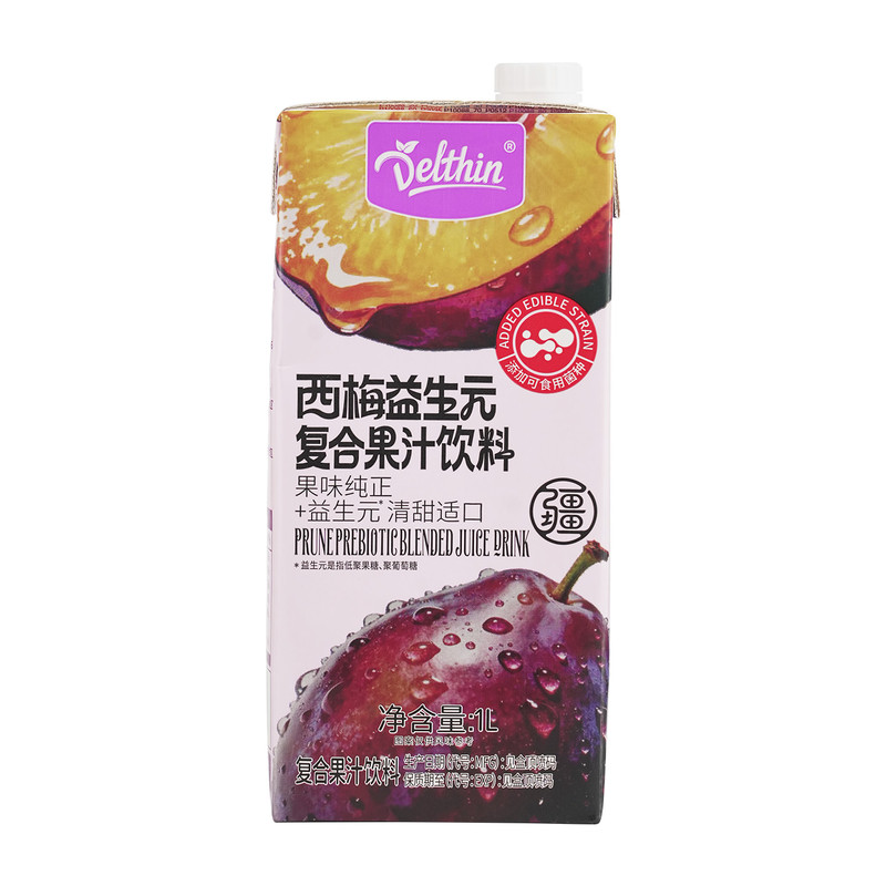 德馨西梅益生元饮品1L盒装西梅汁果味复合果蔬汁家庭聚会酒席饮料