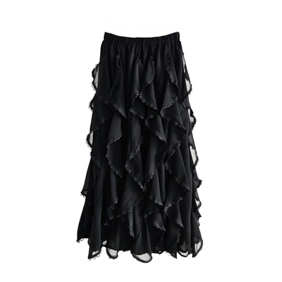 纯欲长裙浪漫风多层次感蛋糕裙女