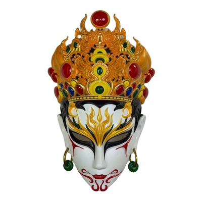 白鹤童子面具精细涂装