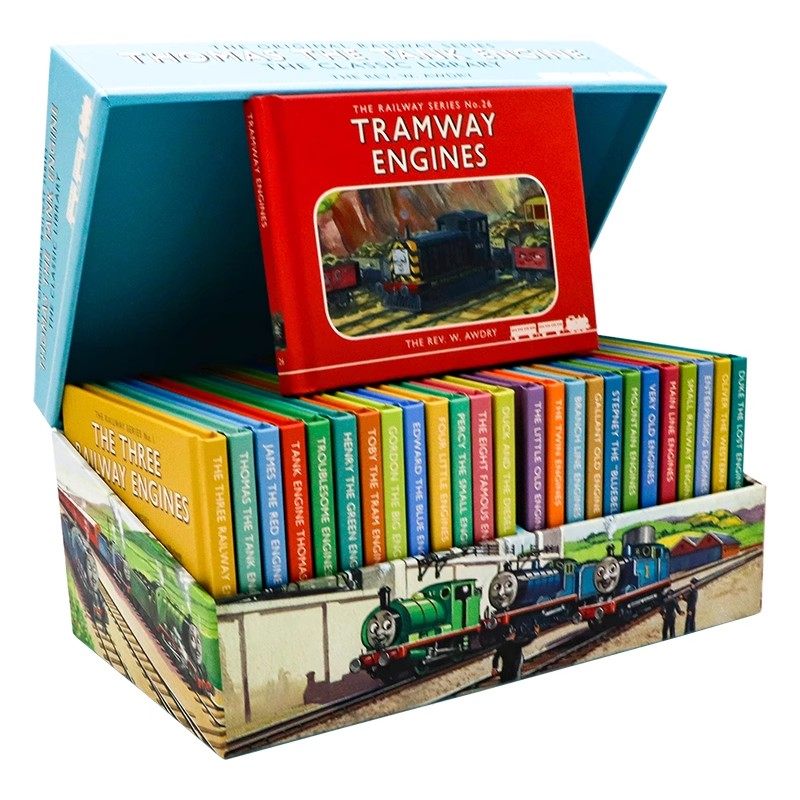 托马斯和他的朋友们经典图书馆26册盒装 Thomas and Friends 英文原版绘本 托马斯小绘本故事合集 英语启蒙图画故事书动画片礼盒装