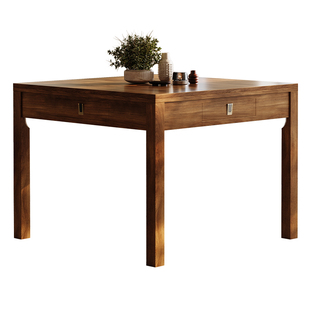 如喜26款新中式麻将桌橡胶木餐桌两用全自动家用旋风过山车麻将机