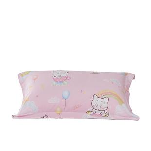 富安娜60支枕套一对装高端纯棉枕头套抑菌枕巾高支儿童乳胶枕套