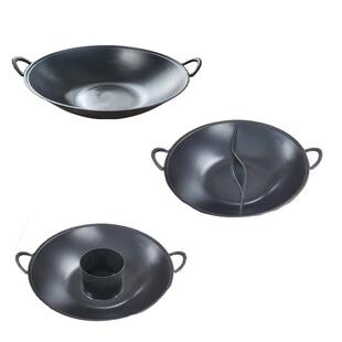 重庆火锅店专用锅生铁免治鸳鸯锅平底圆底九宫格商用地摊火锅锅具