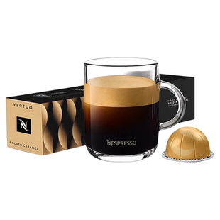 Nespresso奈斯派索胶囊咖啡 Vertuo黄金焦糖浓缩咖啡分离烘焙10颗