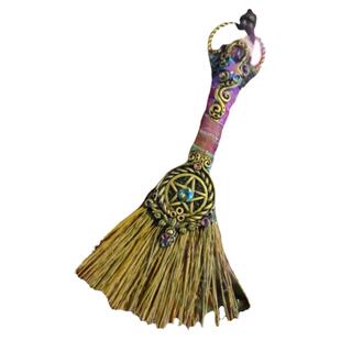 澳洲代购Sparkling◇手作复古绿色萤石紫水晶扫帚赤铁矿星星项链