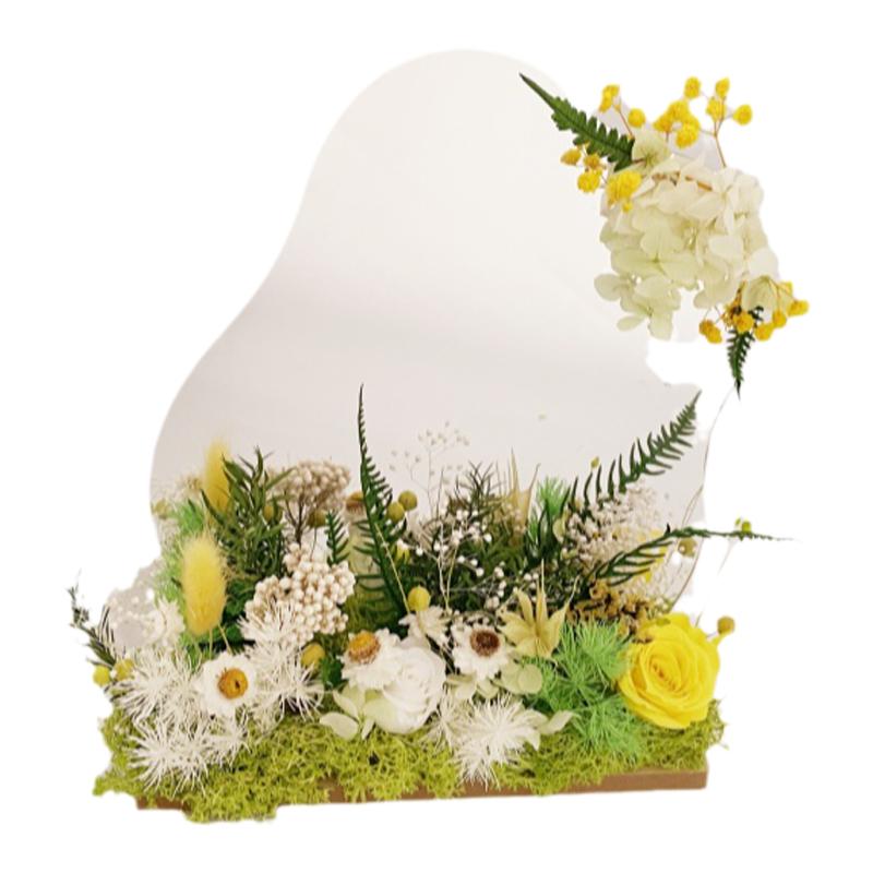 中秋节永生花diy材料云镜镜子装饰家居摆件创意花束制作生日礼物