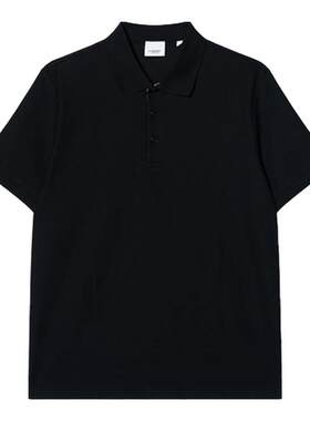 BURBERRY/博柏利夏季男士纯色竖排纽扣短袖POLO衫 81123931