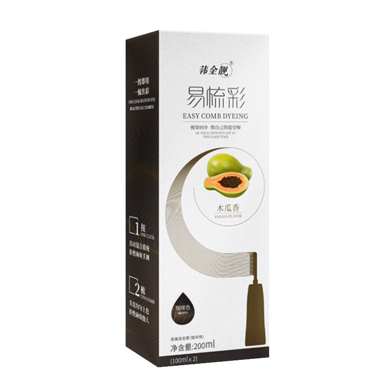 韩金靓染发霜广东果香易梳彩