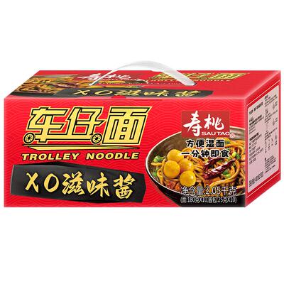 寿桃牌港式车仔面XO酱泡面食用