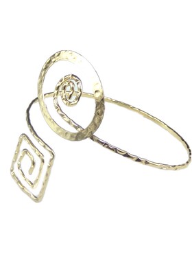 水钻树脂蓝松石欧美风折线潮臂环