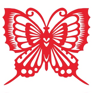 传统手工动物剪纸成品镂空窗花走秀头饰中国非遗民俗文化蝴蝶剪纸