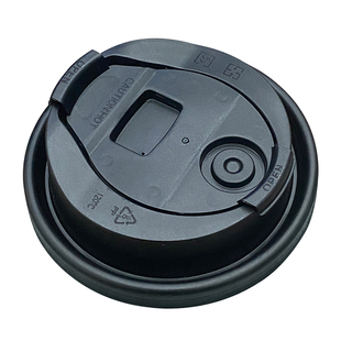 90口径一次性Manner热饮咖啡盖多功能蝴蝶盖防漏注塑盖商用分体盖