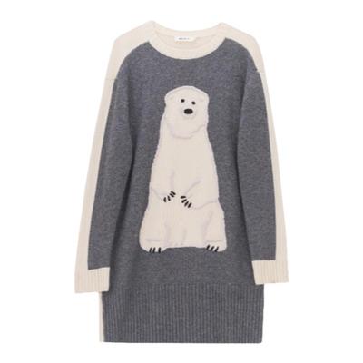 大白熊羊绒羊毛毛衣针织sery圆领