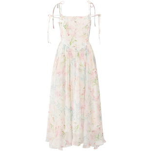 从那以后碎花吊带裙仙女风公主长裙气质度假连衣裙女夏季新款