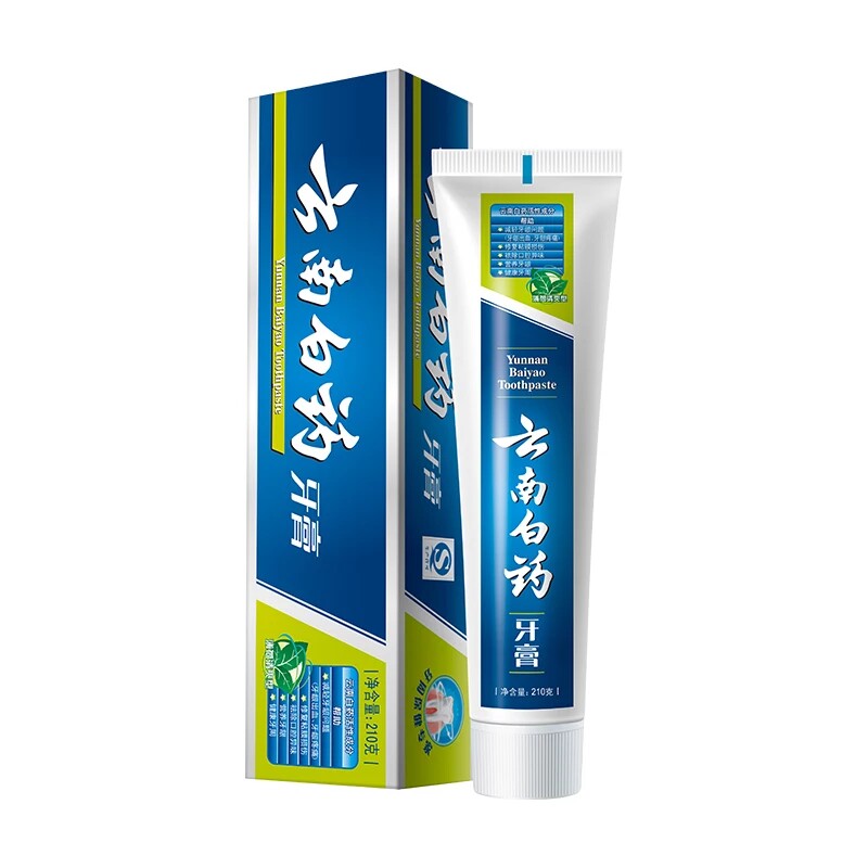 云南白药牙膏薄荷清爽型预防口腔牙龈出血问题美白清新口气