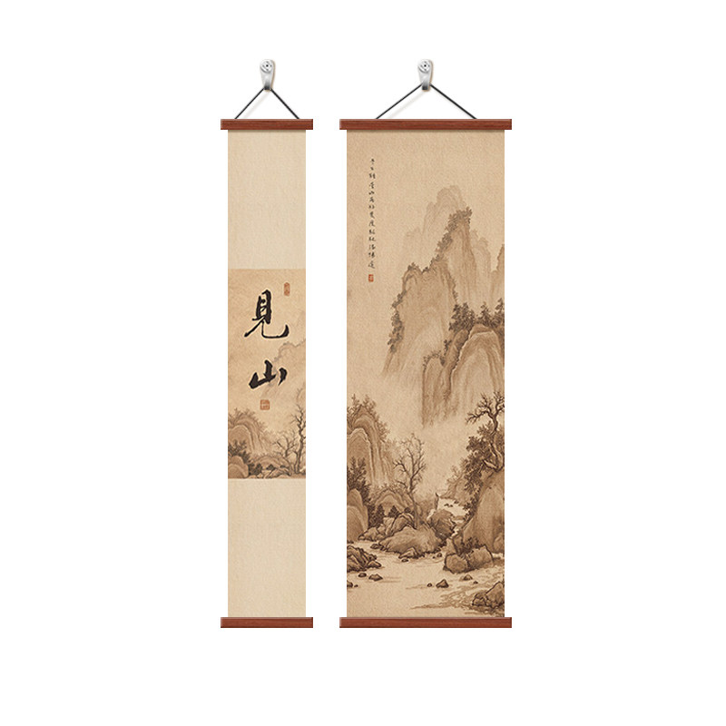 宋式美学走廊过道壁画见山挂画