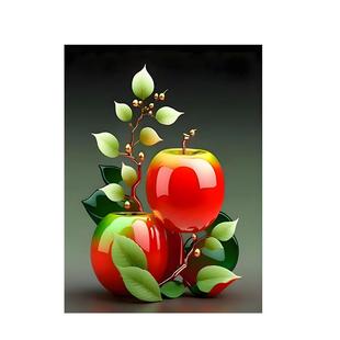 仿真立体苹果创意唯美艺术自粘贴纸画室内家居餐厅出租屋防水装饰