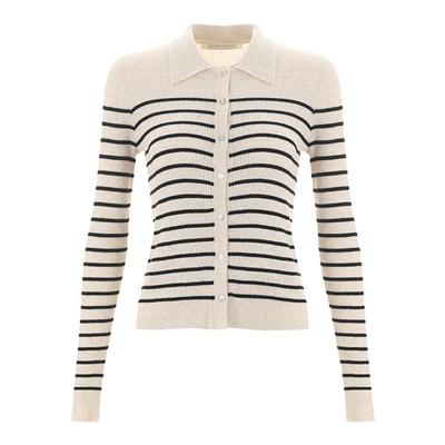 wanatry通勤显瘦修身条纹针织衫