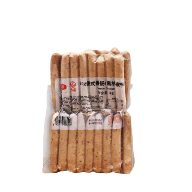 整箱大成德式香肠冷冻黑椒脆皮