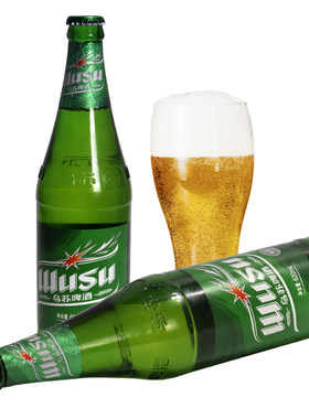 乌苏啤酒新疆原厂产地直发夺命大乌苏绿瓶装大绿棒子620ml*6瓶