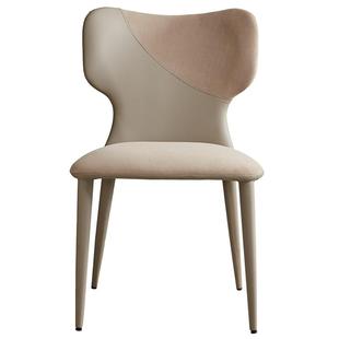 全友家居2025新款高级感软包餐桌椅客厅家用带靠背吃饭椅子家具