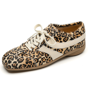 交响日落意大利进口胎马毛 美式复古 系带德训鞋女真皮运动休闲鞋