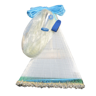 撒网大飞盘式手抛网新款油丝焊接链条捕鱼网旋网甩网渔网捕鱼神器