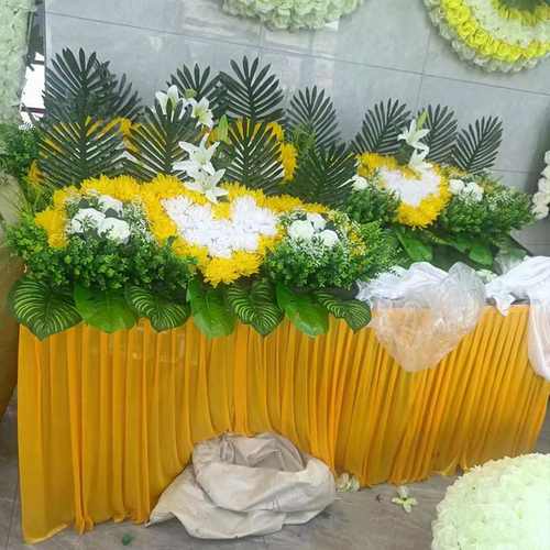 殡葬用品冰棺围棺花 围棺 祭坛白事丧事殡仪馆殡 水晶棺围观祭祀