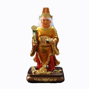 金钱伯神像树脂彩绘贴金金钱伯爷三爷伯金身马来西亚钱伯公摆件