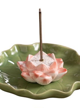 手工陶瓷莲花禅意香薰炉