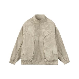 凯施迪短款立领夹克男秋冬新品潮牌立体鳄鱼皮肌理感防风外套男士