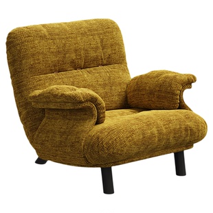 法式简约休闲椅单人沙发椅客厅阳台卧室懒人雪尼尔沙发扶手单椅