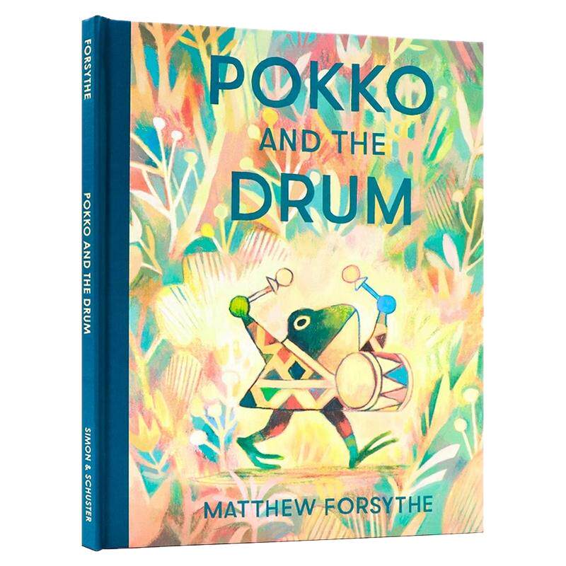 青蛙与鼓 英文原版 Pokko and the Drum 精装大开全彩绘本 Matthew Forsythe插画 儿童绘本故事书4-8岁 创意有趣的青蛙家庭故事