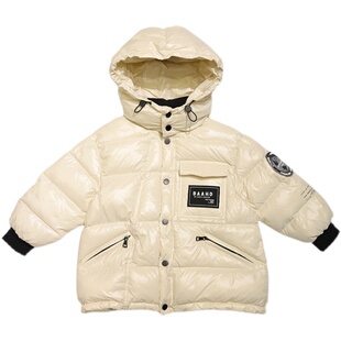 大E小e童装冬新款90白鸭绒儿童羽绒服男女童保暖外套潮21808