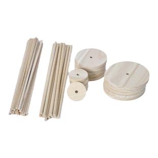 无碳小车制作材料桐木圆木棒方木条圆木片青少年科学竞赛模型制作