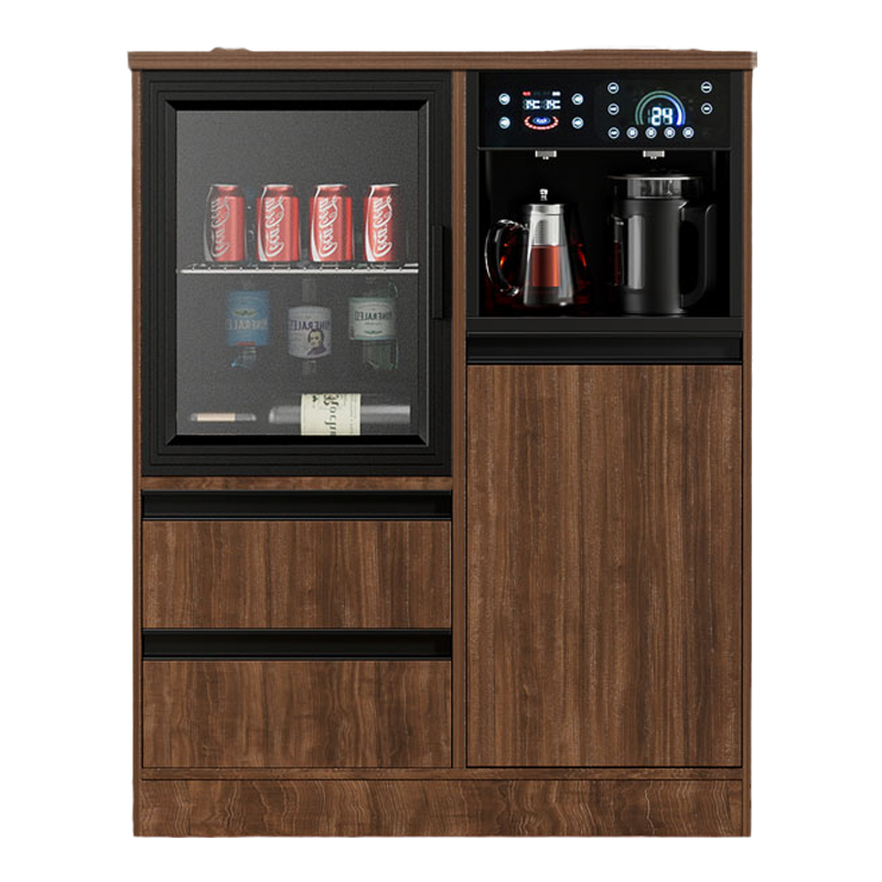 高档家用全自动实木茶吧机饮水机多功能奶瓶消毒柜冰箱红酒冷藏柜