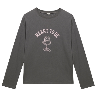 OCHIRLY欧时力棉麻印花长袖T恤