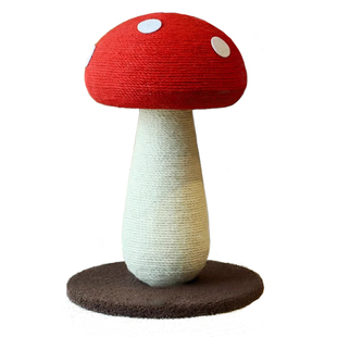 红蘑菇猫抓板耐抓耐磨不掉屑猫咪磨爪剑麻绳猫爬架一体立式猫抓柱