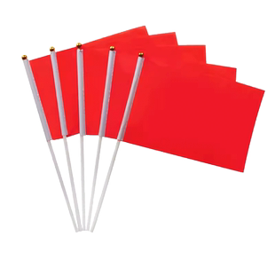 小红色手摇旗小手持小旗子小彩旗小红旗红旗户外装饰定制手拿道具团建幼儿园手挥小旗子旗帜旗带杆旗帜定做