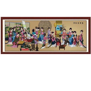 蒙娜丽莎十字绣十二金钗琴棋书画十八美女人物红楼群芳图2026新款