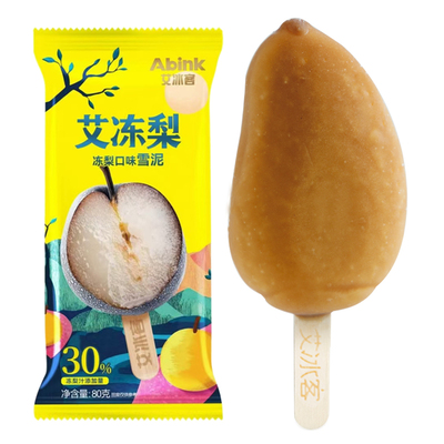 3支艾冰客冻梨雪糕冻梨汁30%