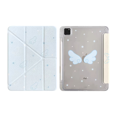 蓝色天使翅膀适用2026新款华为matepad11.5保护套Pro平板壳11柔光版air12寸se带笔槽115s防弯摔亚克力硬壳