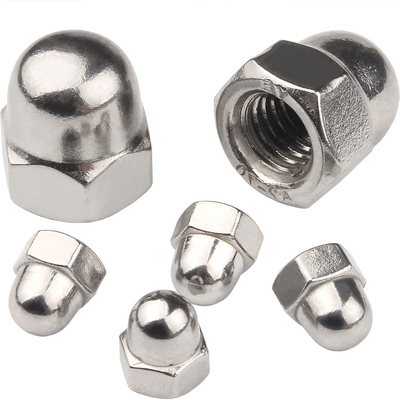 304不锈钢盖型螺母细牙装饰