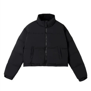 短款立领黑色羽绒棉衣棉服女冬加厚2025新款韩版宽松小个子面包服