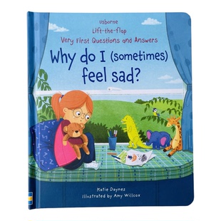 Lift the flap Questions and Answers外贸儿童卡通英语绘本玩具