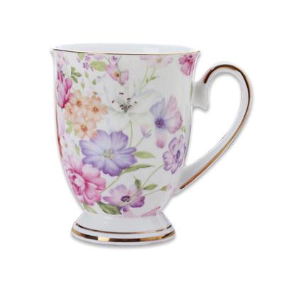 欧式风唐山骨瓷带盖马克杯