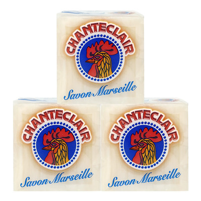 进口大公鸡肥皂洗衣皂家用超强去污马赛皂正品官方旗舰店300g*3块